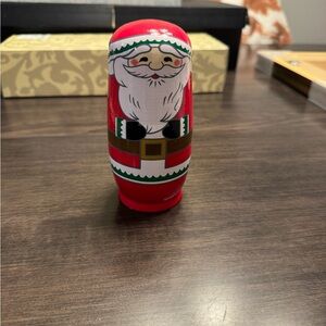 Festive Santa Nesting Doll - Red